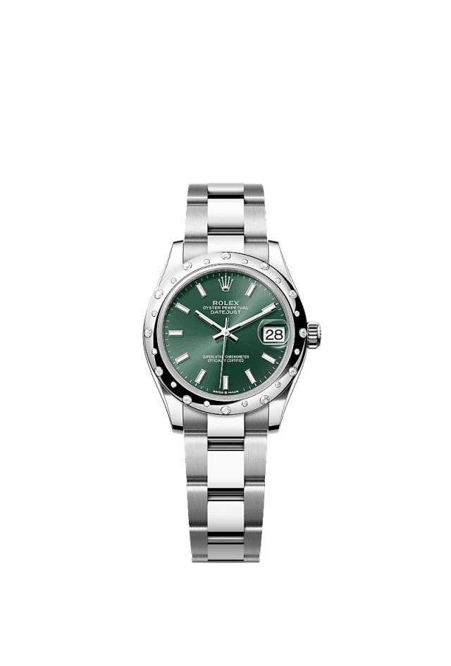 Rolex Datejust 31mm Mint Green Dial Oystersteel &amp; White Gold 278344RBR - WATCHXNYC
