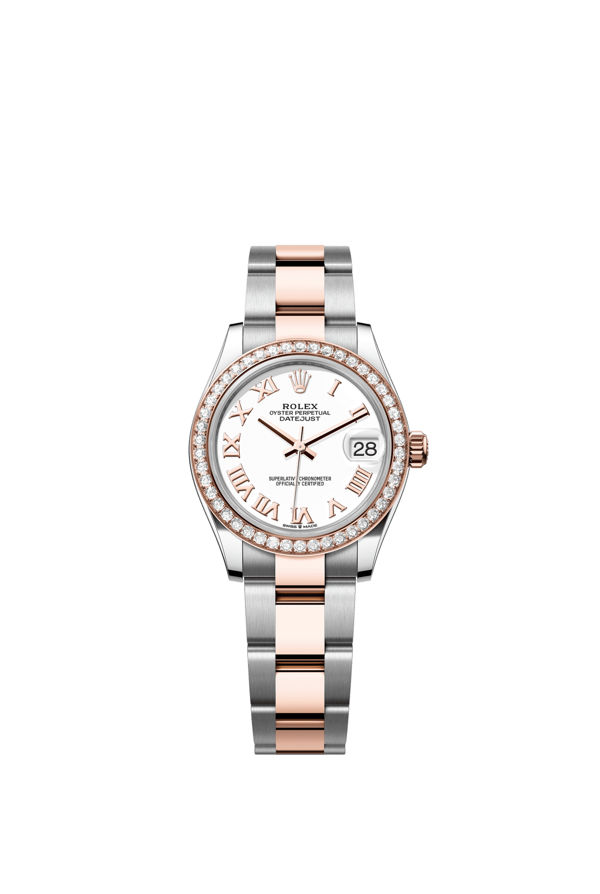 Rolex Datejust 31mm White Dial Oystersteel &amp; Everose Gold 278381RBR - WATCHXNYC