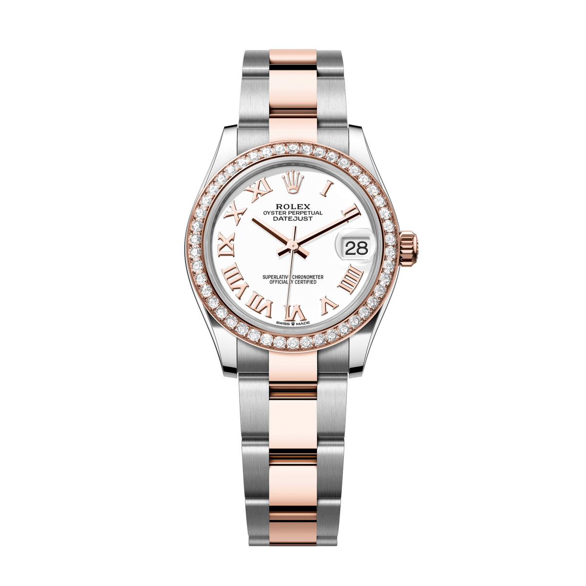 Rolex Datejust 31mm White Dial Oystersteel &amp; Everose Gold 278381rbr-0004 - WATCHXNYC