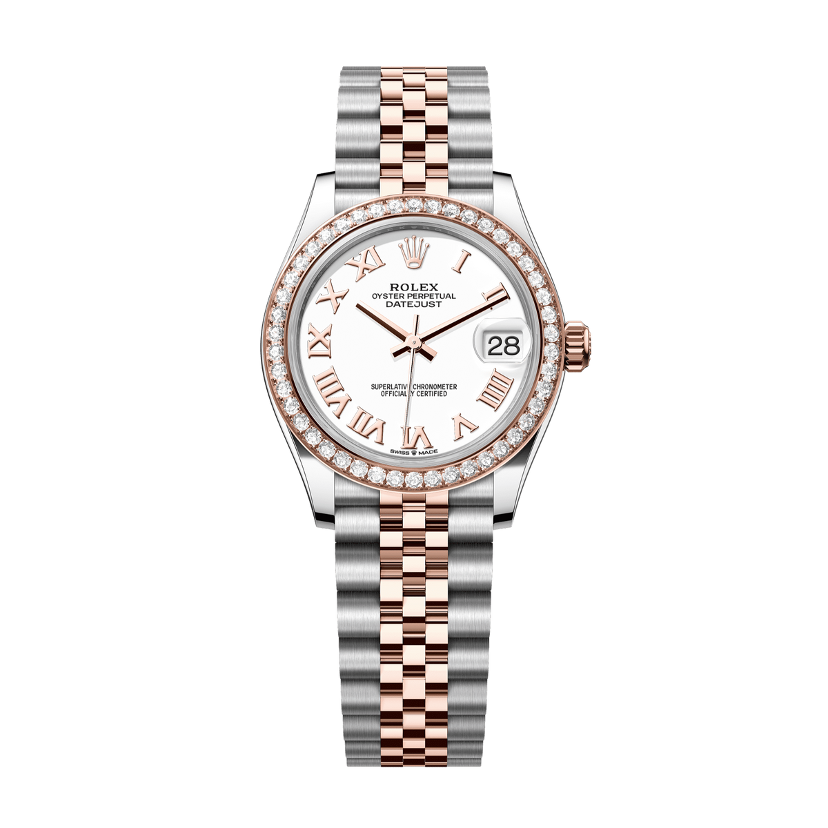 Rolex Datejust 31mm White Dial Oystersteel &amp; Everose Gold 278381rbr-0004 - WATCHXNYC