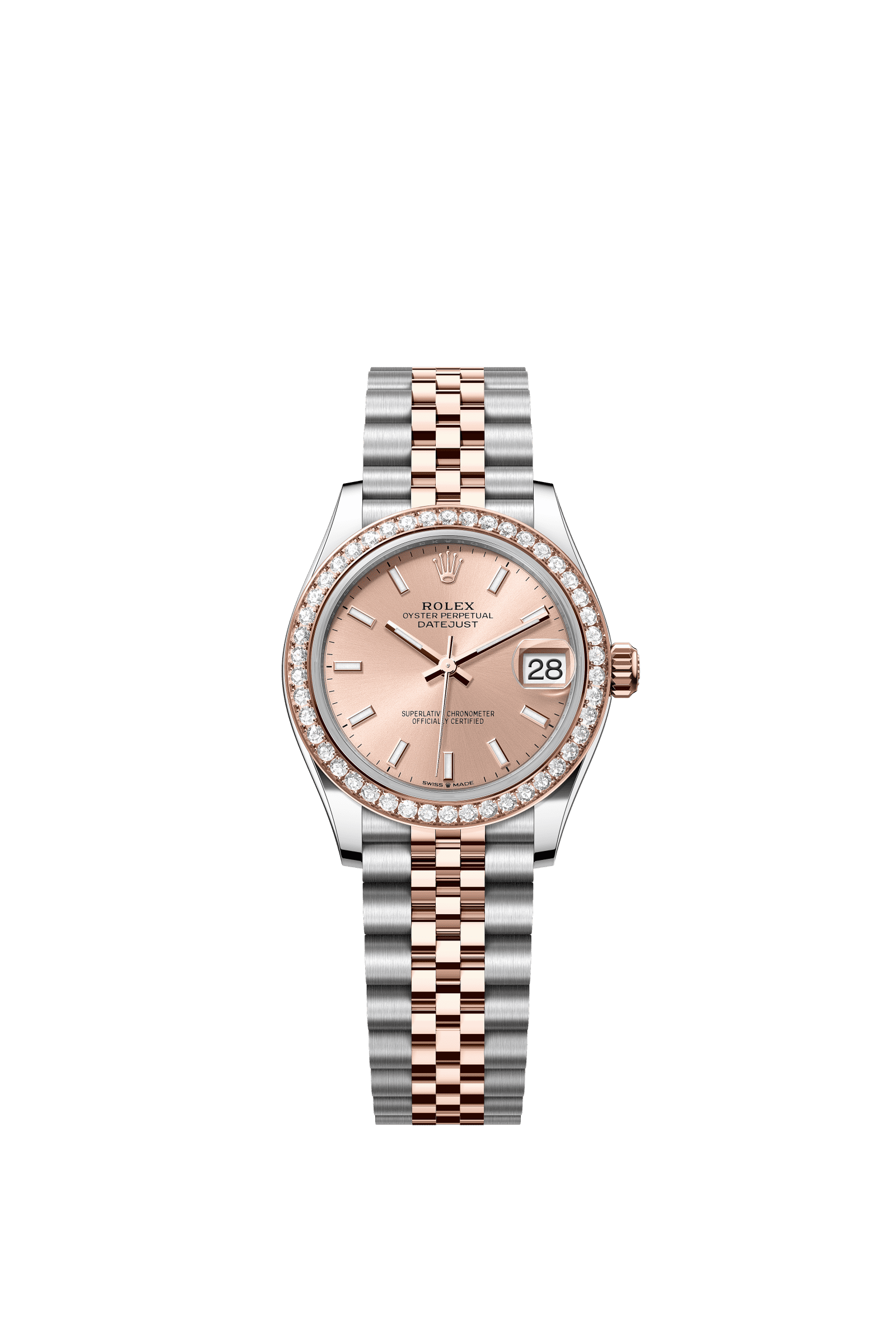 Rolex Datejust 31mm Rosé Dial Oystersteel &amp; Everose Gold 278381RBR - WATCHXNYC