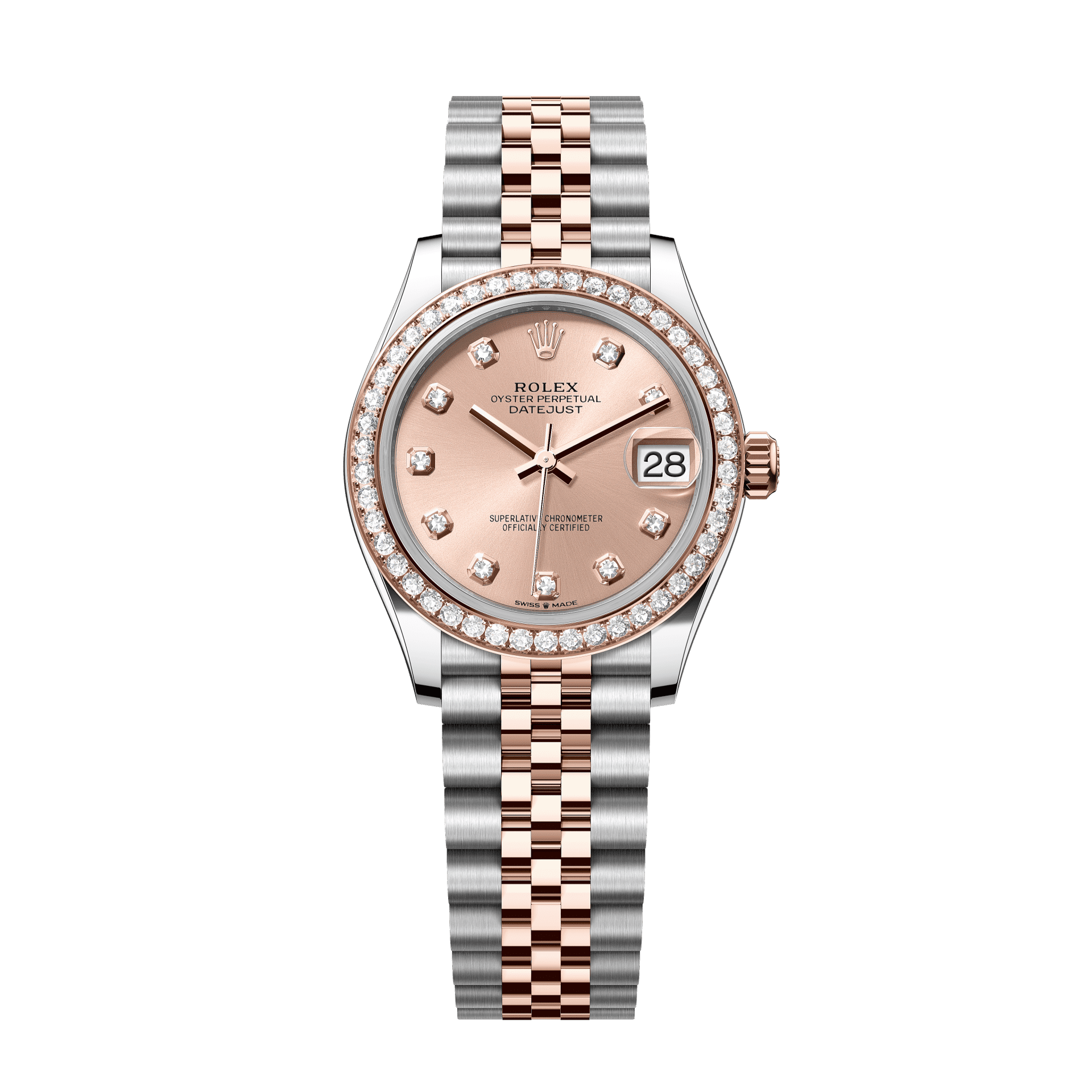 Rolex Datejust 31mm Rosé Diamond Dial Oystersteel &amp; Everose Gold 278381rbr-0024 - WATCHXNYC