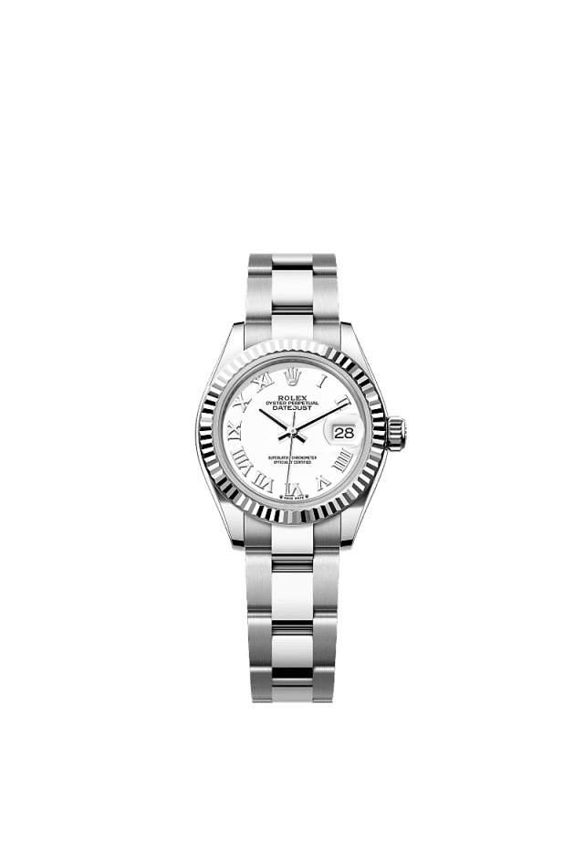 Rolex Lady-Datejust 28mm White Dial Oystersteel &amp; White Gold 279174 - WATCHXNYC