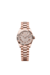 Rolex Lady-Datejust 28mm Diamond Paved Dial Everose Gold 279175