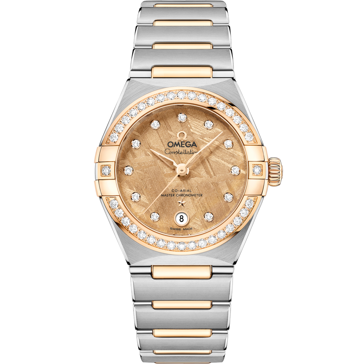 Omega Constellation 29 mm Yellow Dial with Diamonds Stainless Steel and Sedna™ 18k Yellow Gold Bracelet 131.25.29.20.99.002 - WATCHXNYC