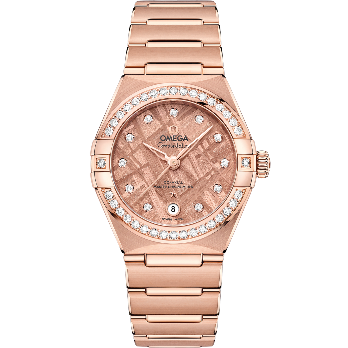 Omega Constellation 29 mm Pink Dial with Diamonds Sedna™ 18k Rose Gold Bracelet 131.55.29.20.99.006 - WATCHXNYC