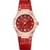 Omega Constellation 29 mm Red Dial with Diamonds Sedna™ 18k Rose Gold Strap 131.58.29.20.99.005