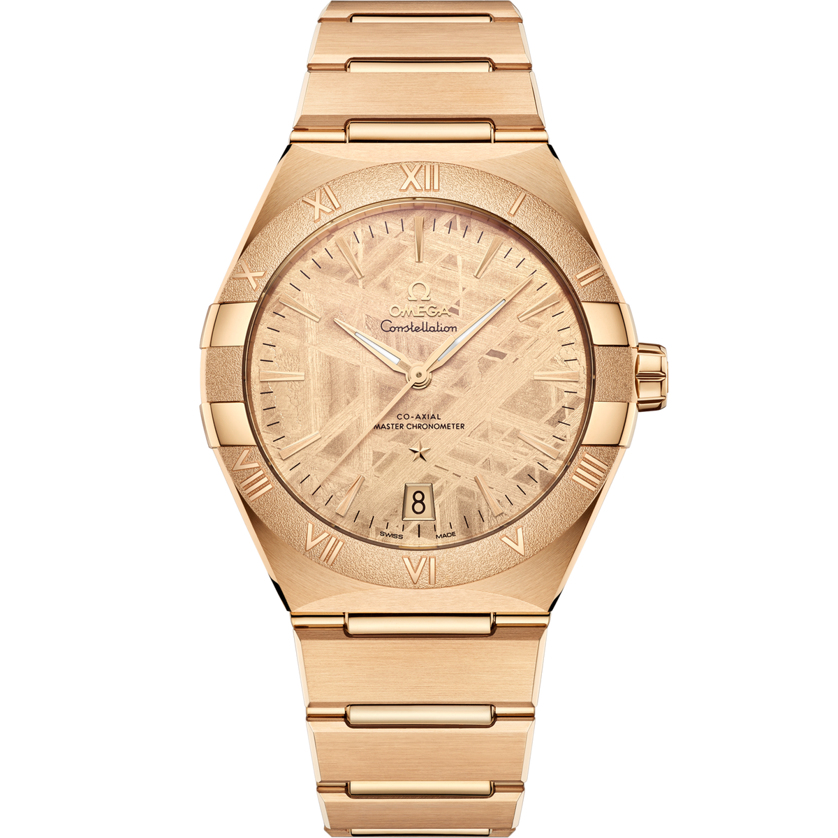 Omega Constellation 41 mm Yellow Dial Moonshine™ 18k Rose Gold Bracelet 131.50.41.21.99.001 - WATCHXNYC