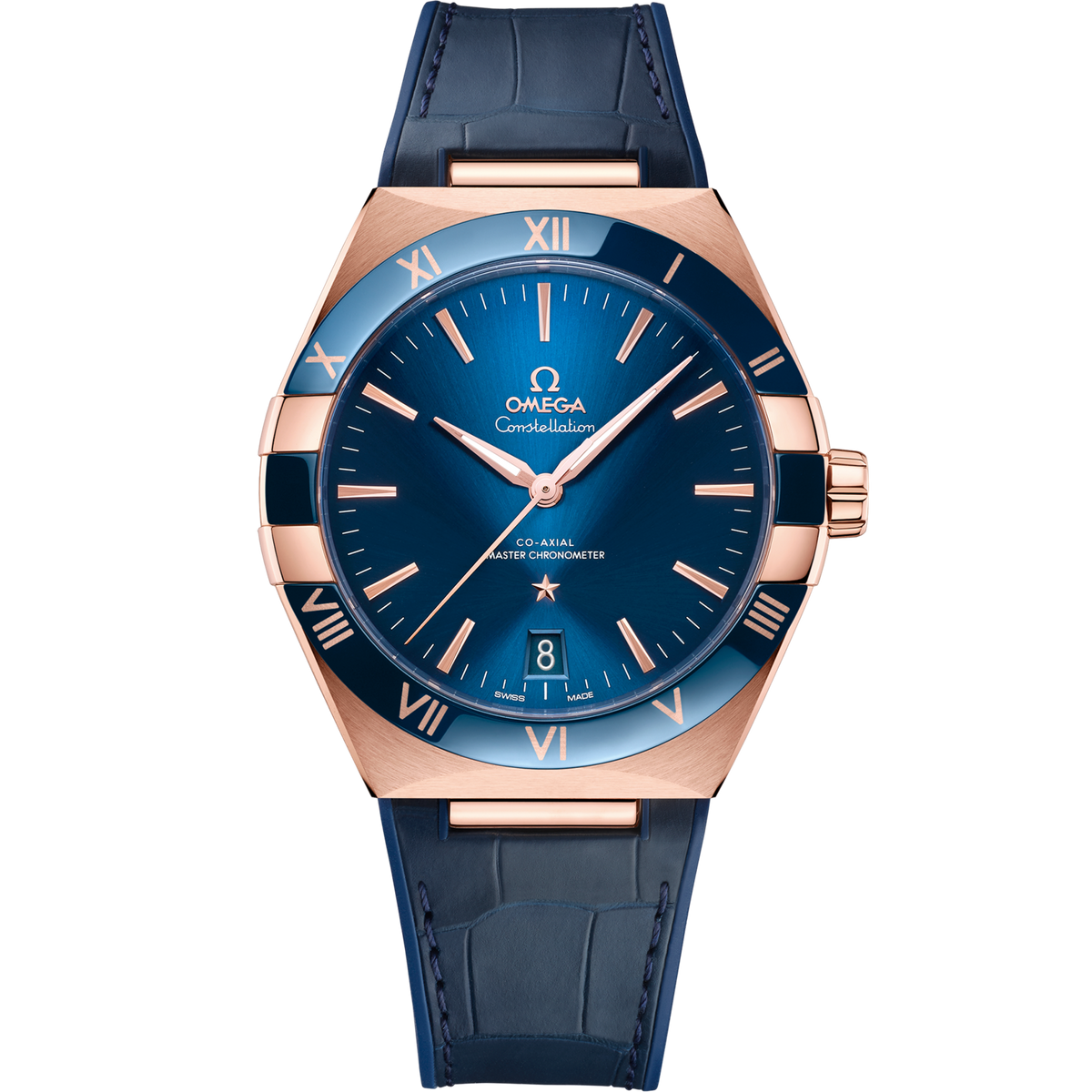 Omega Constellation 41 mm Blue Dial Sedna™ 18k Rose Gold Strap 131.63.41.21.03.001 - WATCHXNYC