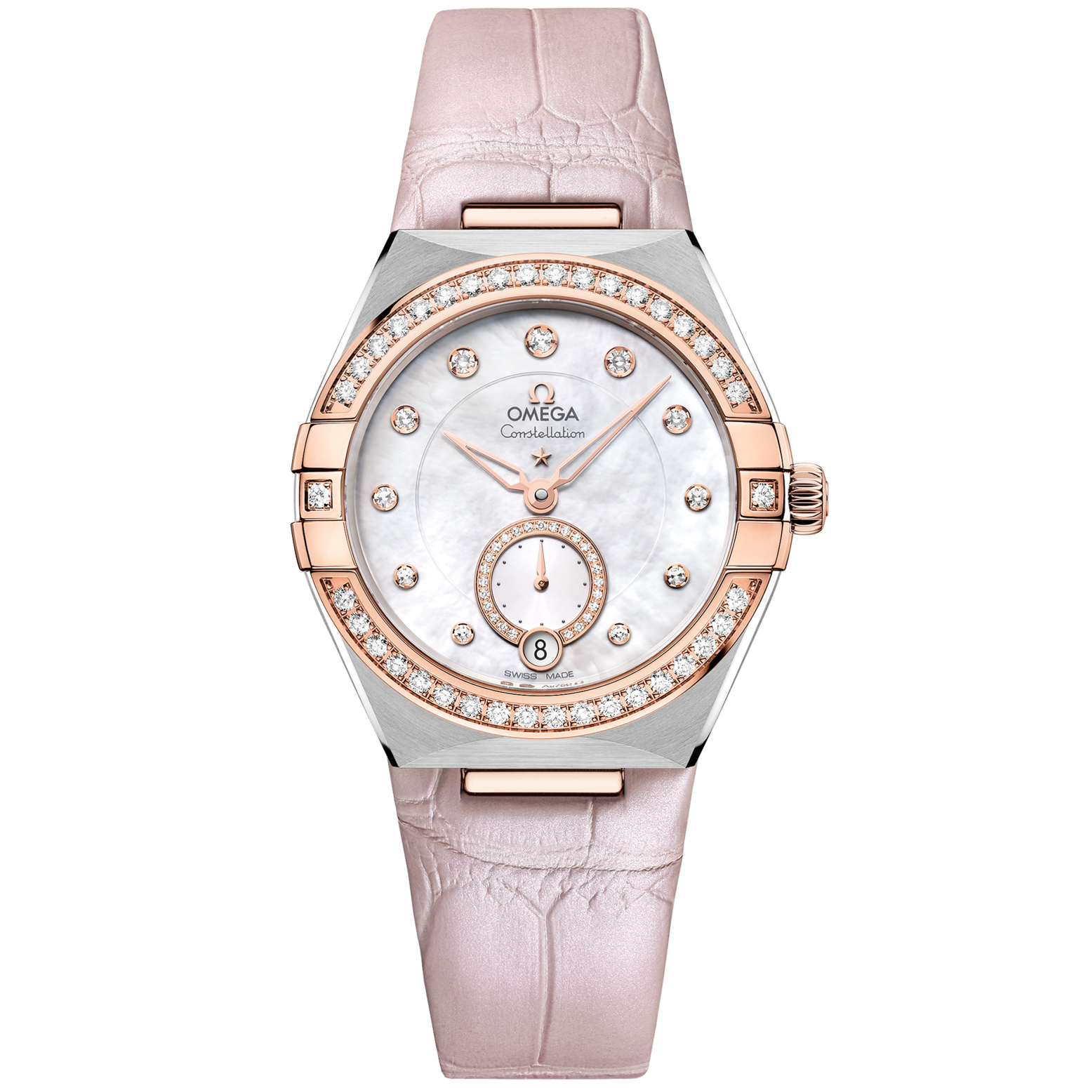 OMEGA Constellation 34 mm White Dial Stainless Steel Sedna™ 18k Rose Gold Strap 131.28.34.20.55.001 - WATCHXNYC