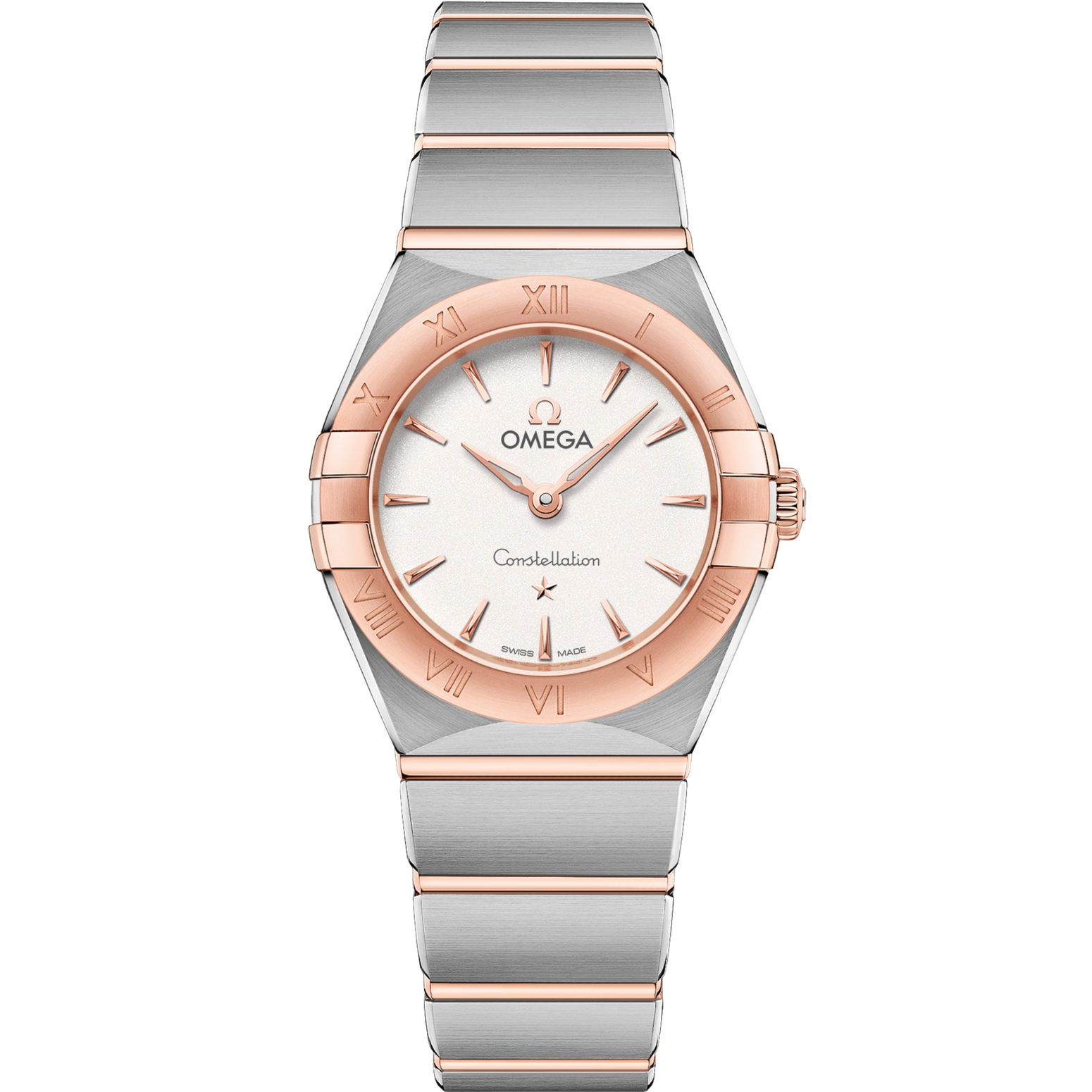 Omega Constellation 25 mm Silver Dial Stainless Steel and Sedna™ 18k Rose Gold Bracelet 131.20.25.60.02.001 - WATCHXNYC