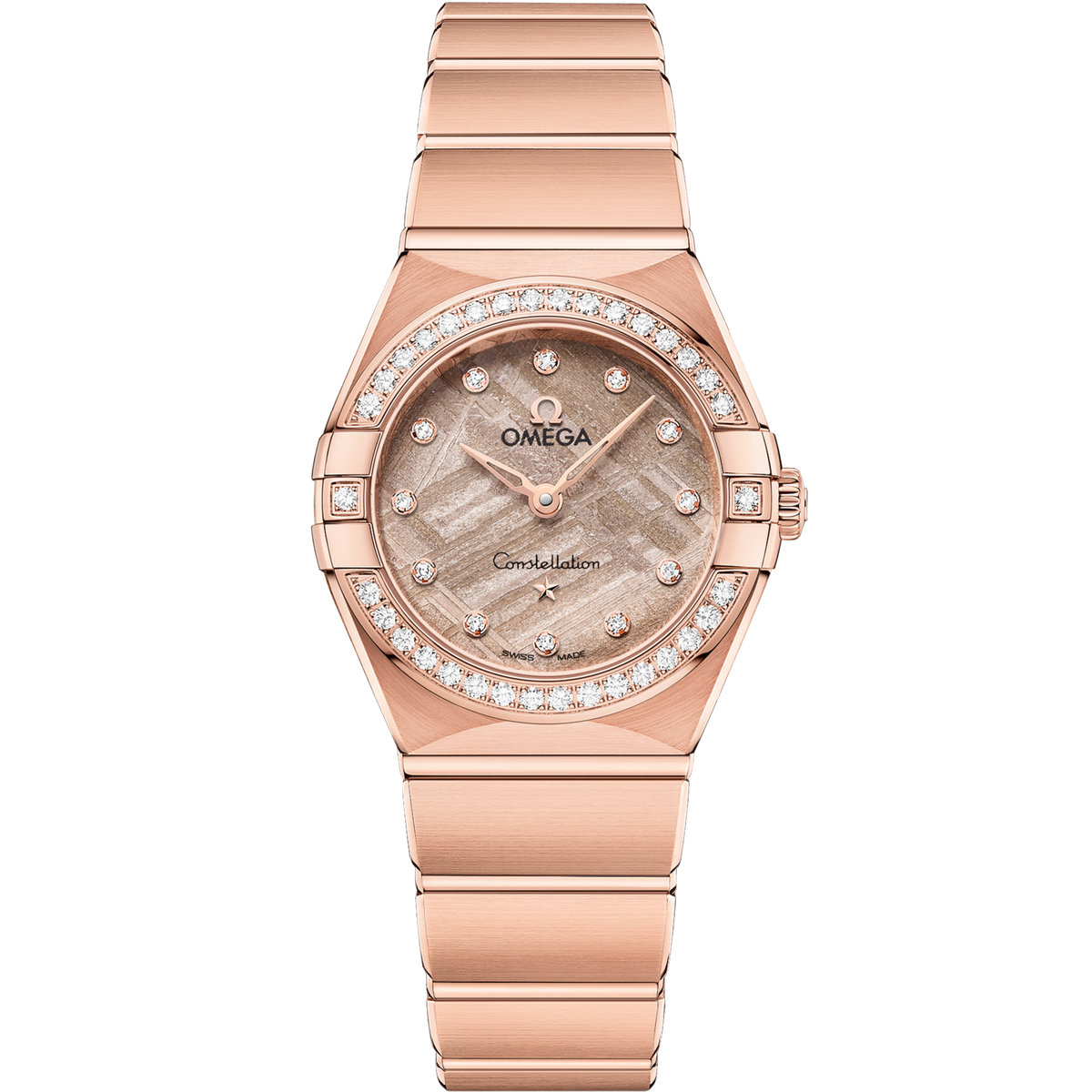 Omega Constellation 25 mm Silvery rose Dial with Diamonds Sedna™ 18k Rose Gold Bracelet 131.55.25.60.99.002 - WATCHXNYC