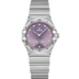 Omega Constellation 28 mm Purple Dial with Diamonds Stainless Steel Bracelet 131.10.28.60.60.002