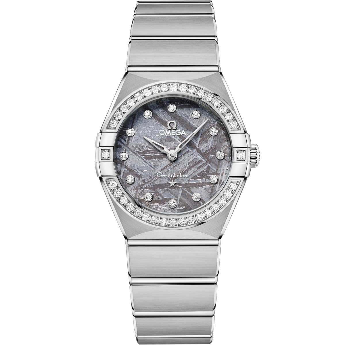 Omega Constellation 28 mm Lavender Dial with Diamonds Stainless Steel Bracelet 131.15.28.60.99.001 - WATCHXNYC