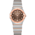 Omega Constellation 28 mm Brown Dial with Diamonds Stainless Steel Sedna™ 18k Rose Gold Bracelet 131.20.28.60.63.001