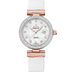 Omega De Ville Ladymatic 34 mm White Dial with Diamonds  Stainless Steel Sedna™ 18k Rose Gold Strap 425.27.34.20.55.004