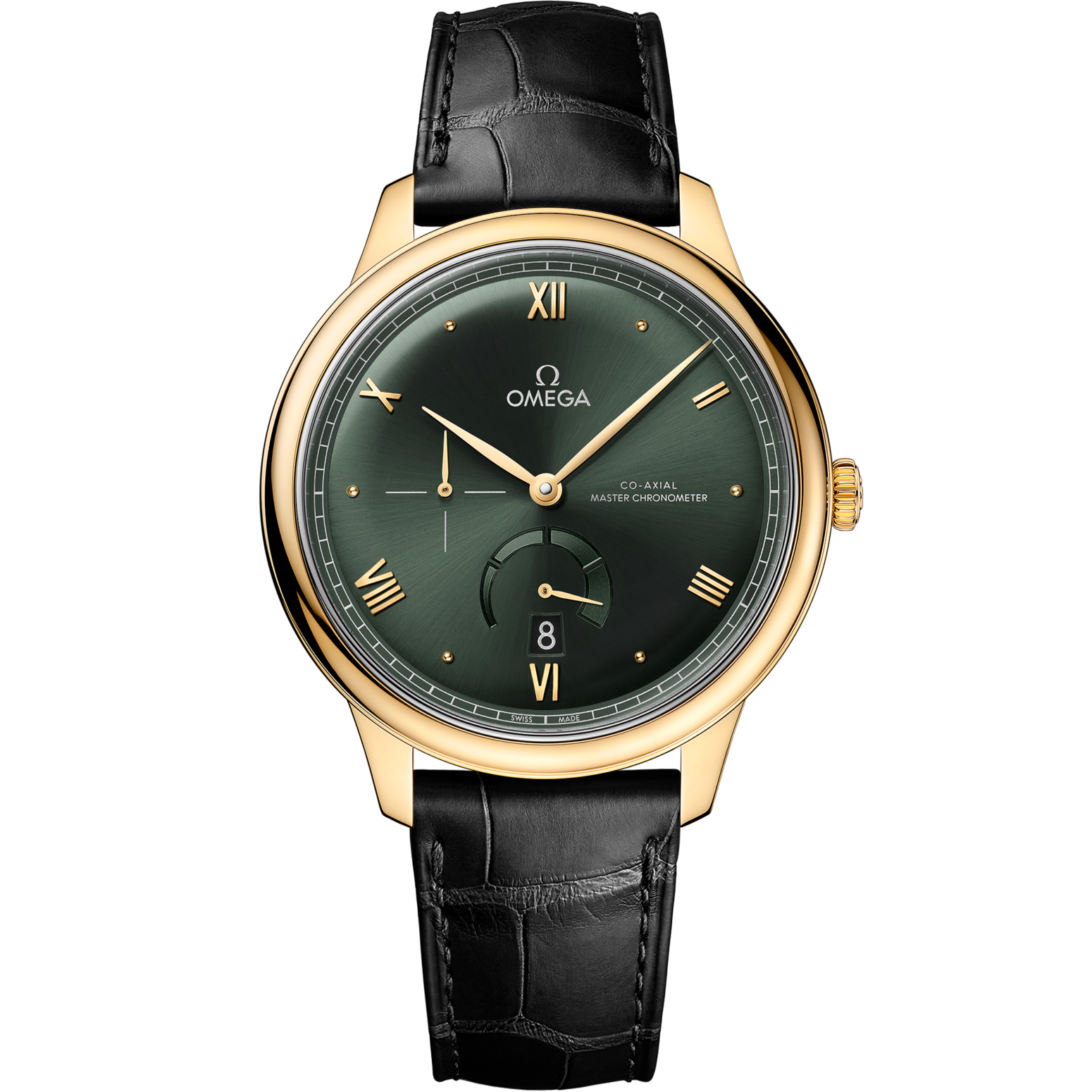 Omega De Ville Prestige 41 mm Green Dial 18k Yellow Gold Strap 434.53.41.21.10.001 - WATCHXNYC