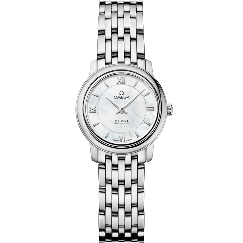 Omega De Ville Prestige 24.4 mm White Dial Stainless Steel Bracelet 424.10.24.60.05.001 - WATCHXNYC
