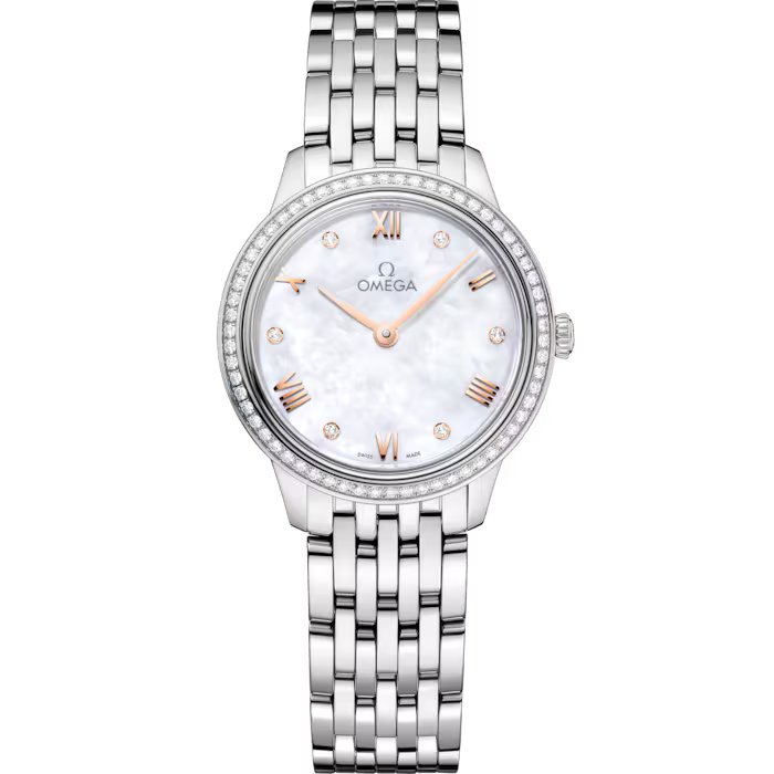 OMEGA De Ville Prestige 27.5mm White dial Steel bracelet 434.15.28.60.55.001 - WATCHXNYC