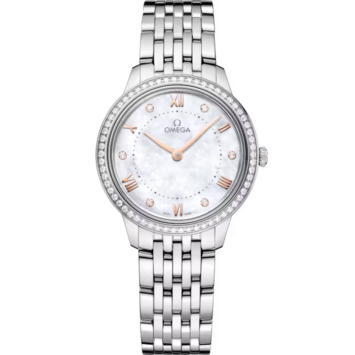 OMEGA De Ville Prestige 30mm White dial Steel bracelet  434.15.30.60.55.001 - WATCHXNYC