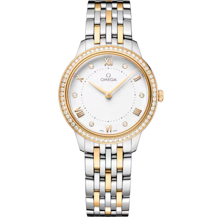 OMEGA De Ville Prestige 30mm Silver dial Steel ‑ yellow gold bracelet 434.25.30.60.52.002 - WATCHXNYC