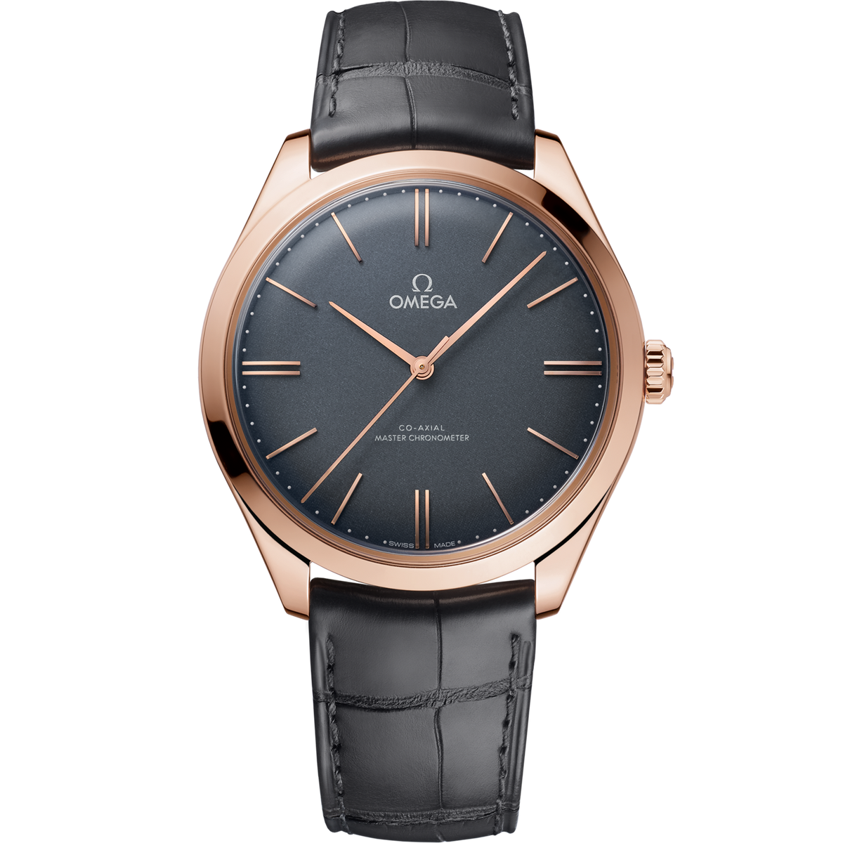 Omega De Ville Trésor 40 mm Grey Dial Sedna™ 18k Rose Gold Strap 435.53.40.21.06.001 - WATCHXNYC