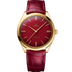 Omega De Ville Trésor 40 mm Red Dial 18k Yellow Gold Strap 435.53.40.21.11.001