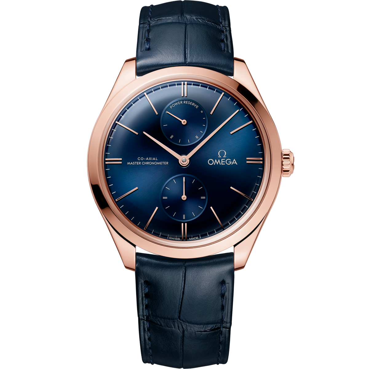 Omega De Ville Trésor 40 mm Blue Dial Sedna™ 18k Rose Gold Strap 435.53.40.22.03.001 - WATCHXNYC