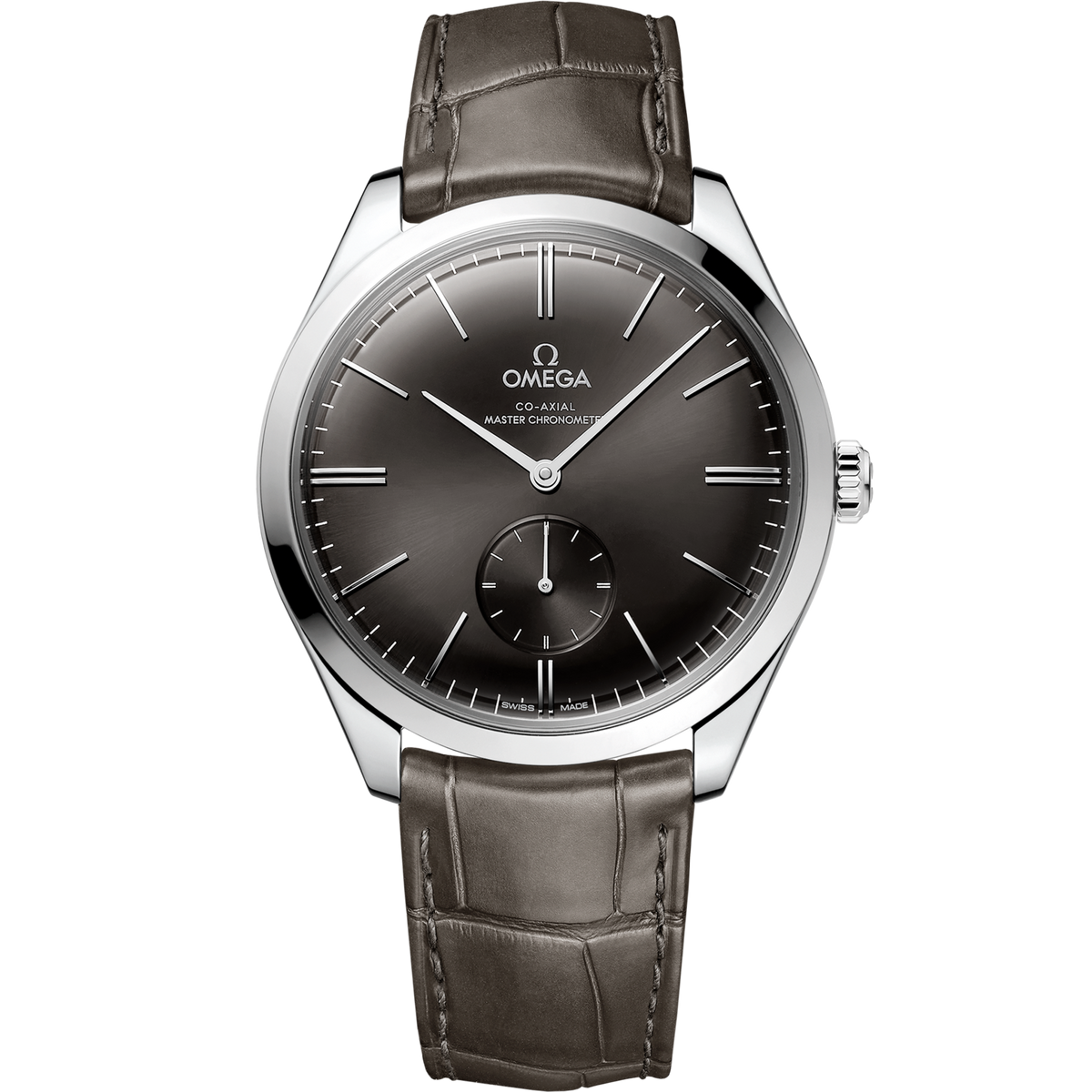 Omega De Ville Trésor 40 mm Grey Dial Stainless Steel   Leather Strap 435.13.40.21.06.001 - WATCHXNYC