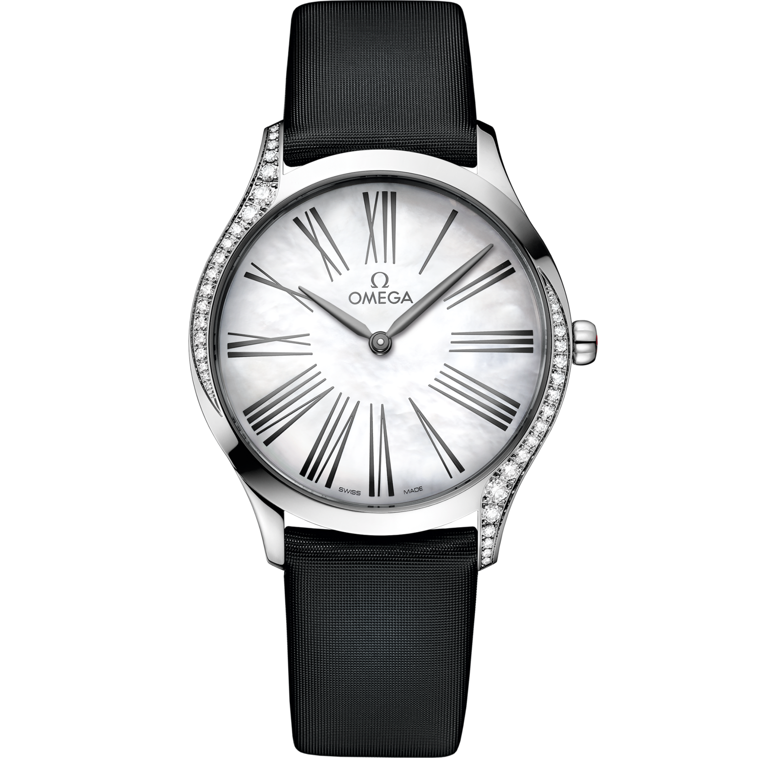 Omega De Ville Trésor 36 mm White Dial with Diamonds  Stainless Steel Strap 428.17.36.60.05.001 - WATCHXNYC