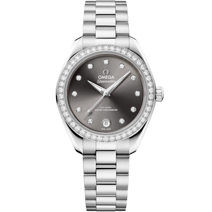 Omega Seamaster Aqua Terra 30mm Grey Diamond Dial Steel 220.15.30.20.56.001 - WATCHXNYC