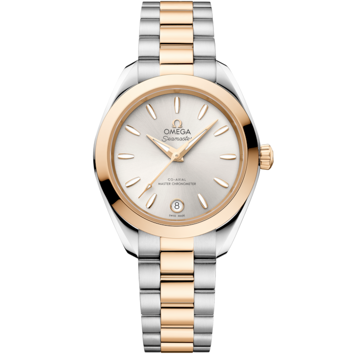 Omega Seamaster Aqua Terra 30mm Silver Dial Steel Moonshine Gold 220.20.30.20.02.001 - WATCHXNYC