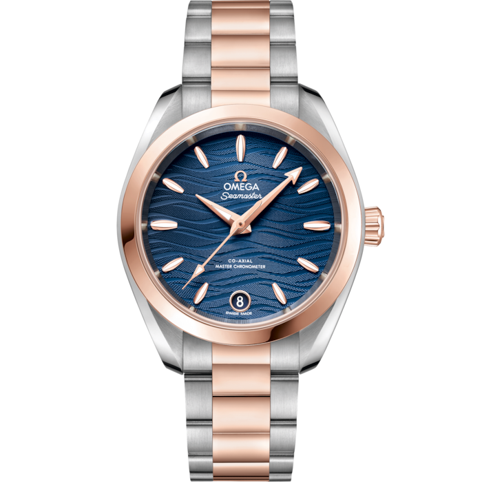 Omega Seamaster Aqua Terra 34mm Blue Dial Steel & Sedna Gold 220.20.34.20.03.001 - WATCHXNYC