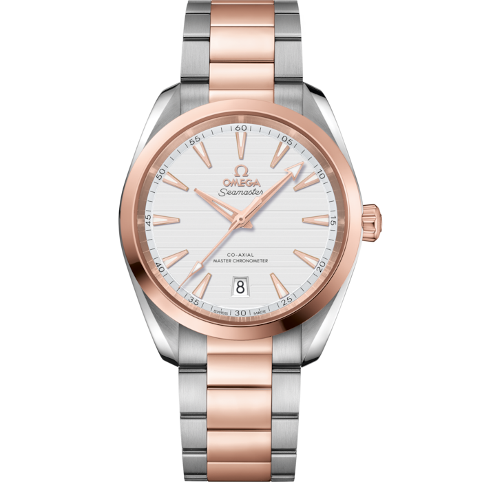 Omega Seamaster Aqua Terra 38mm Silver Dial Steel & Sedna Gold 220.20.38.20.02.001 - WATCHXNYC