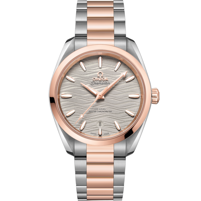 Omega Seamaster Aqua Terra 38mm Grey Dial Steel & Sedna Gold 220.20.38.20.06.001 - WATCHXNYC