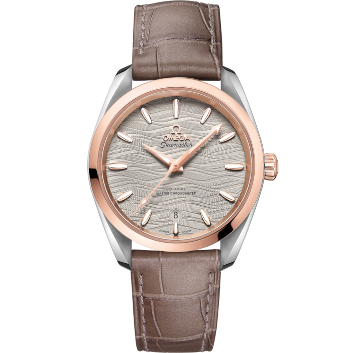 Omega Seamaster Aqua Terra 38mm Grey Dial Steel &amp; Sedna Gold 220.23.38.20.06.001 - WATCHXNYC