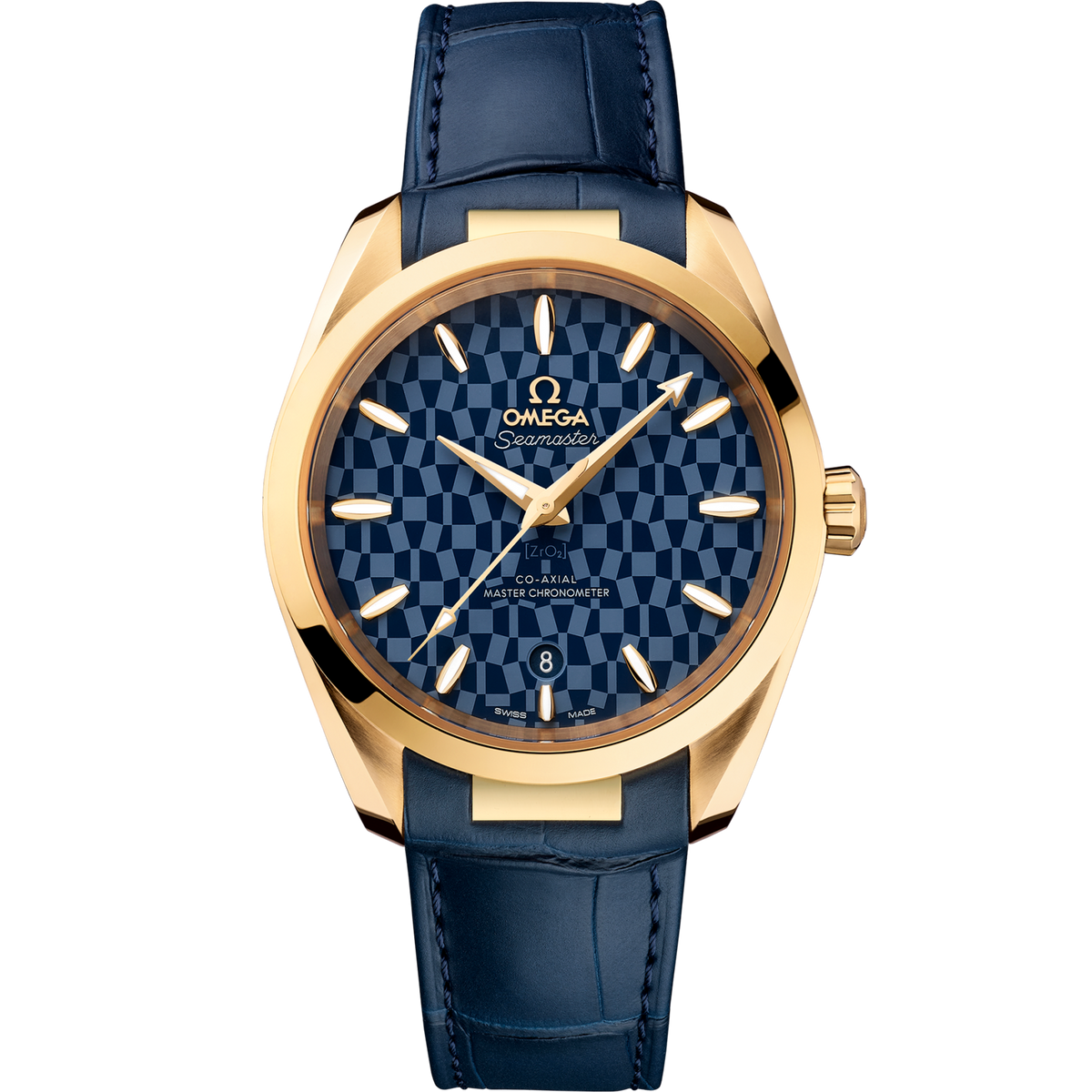 Omega Seamaster Aqua Terra 150M 38 mm Blue Dial 18k Yellow Gold Strap 522.53.38.20.03.001 - WATCHXNYC