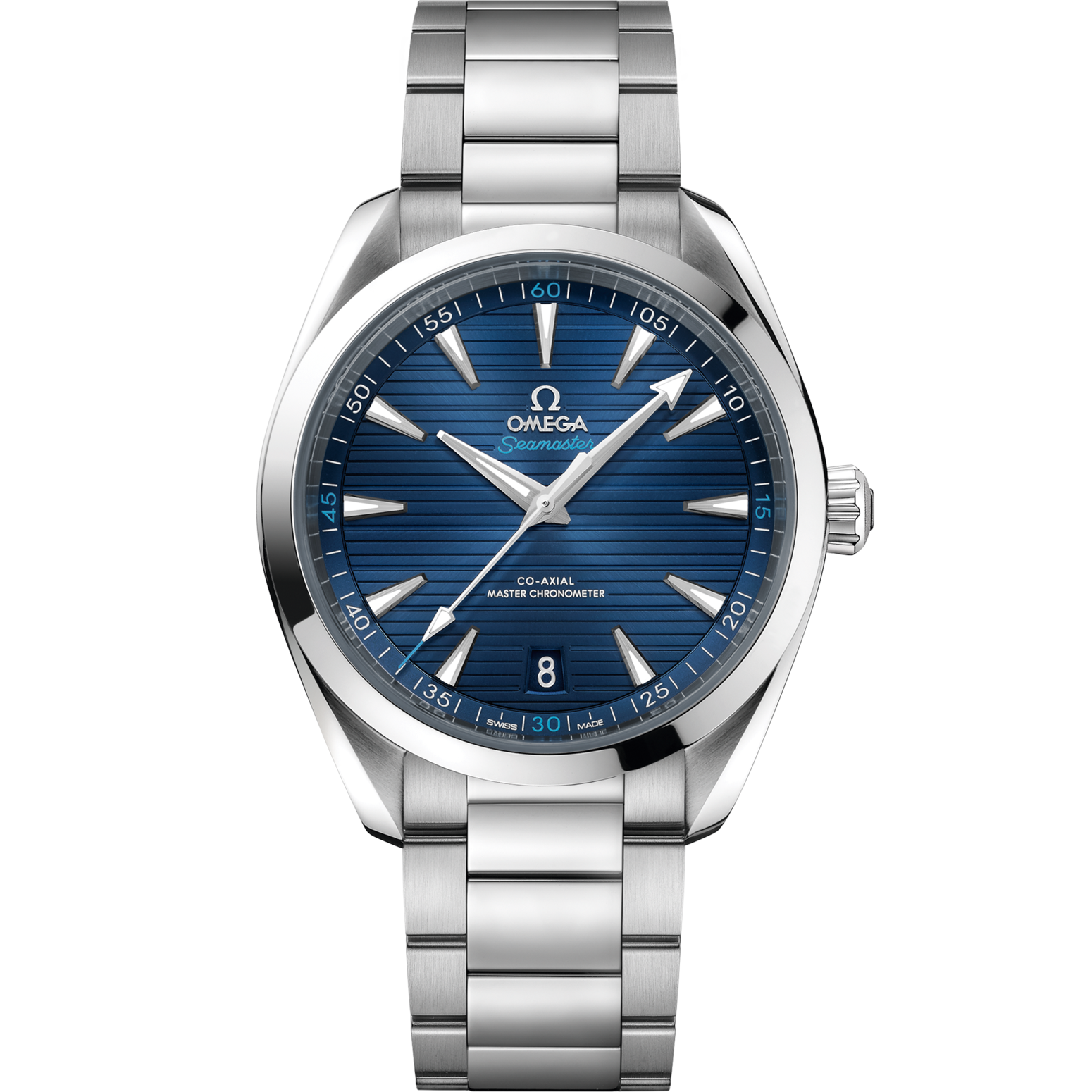 OMEGA Seamaster Aqua Terra 41 mm Blue Dial Stainless Steel Bracelet 220.10.41.21.03.001 - WATCHXNYC