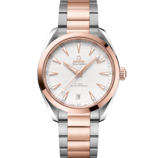 Omega Seamaster Aqua Terra 41mm Silver Dial Steel & Sedna Gold 220.20.41.21.02.001 - WATCHXNYC