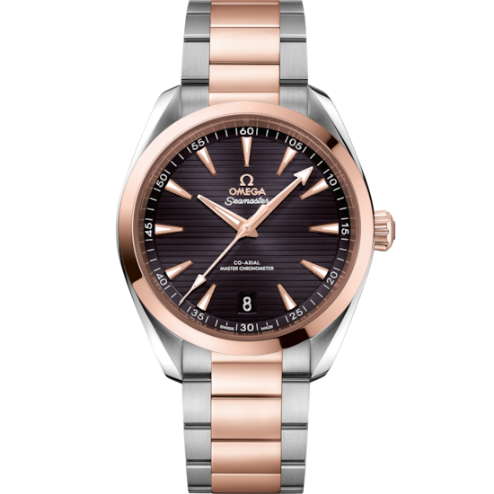Omega Seamaster Aqua Terra 41mm Grey Dial Steel & Sedna Gold 220.20.41.21.06.001 - WATCHXNYC