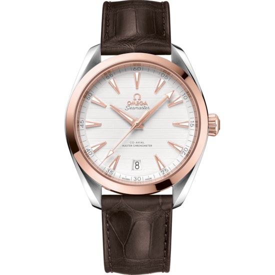 Omega Seamaster Aqua Terra 41mm Silver Dial Steel & Sedna Gold 220.23.41.21.02.001 - WATCHXNYC