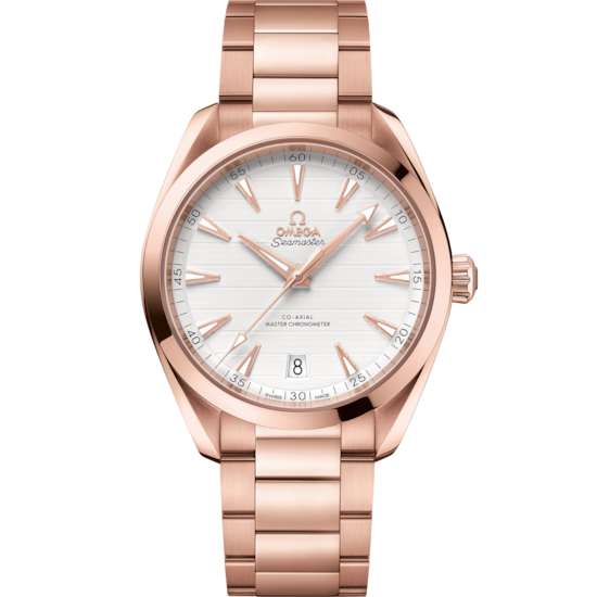 Omega Seamaster Aqua Terra 41mm Silver Dial Sedna Gold 220.50.41.21.02.001 - WATCHXNYC