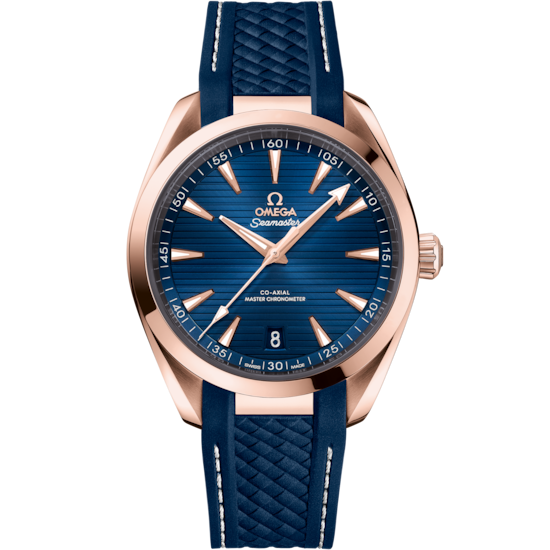 Omega Seamaster Aqua Terra 41mm Blue Dial  Sedna Gold  220.52.41.21.03.001 - WATCHXNYC