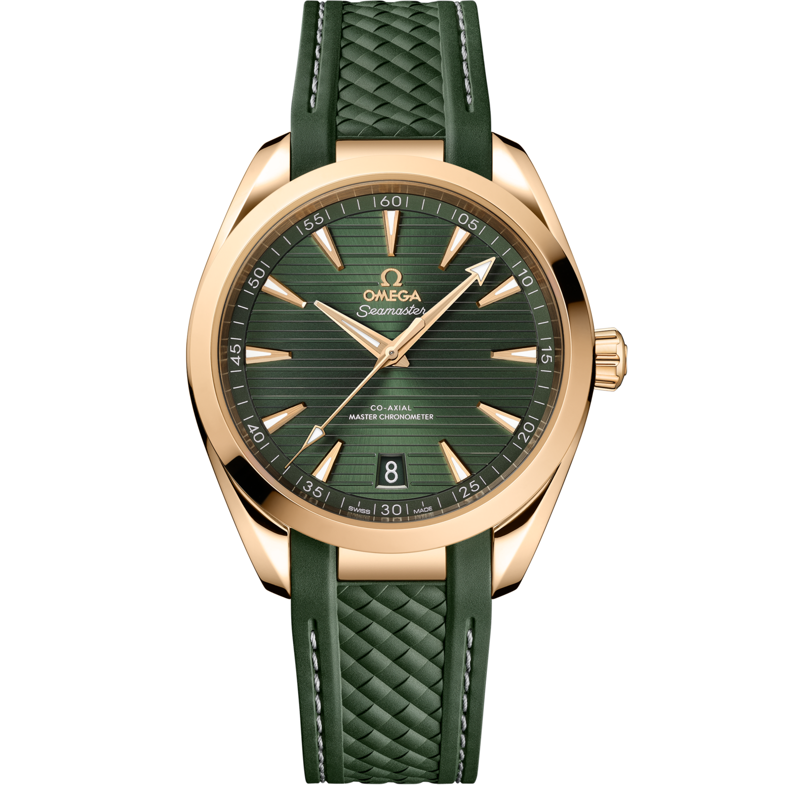 OMEGA Seamaster Aqua Terra 41 mm Green Dial Stainless Steel and Sedna™ 18k Yellow Gold Strap 220.52.41.21.10.001 - WATCHXNYC