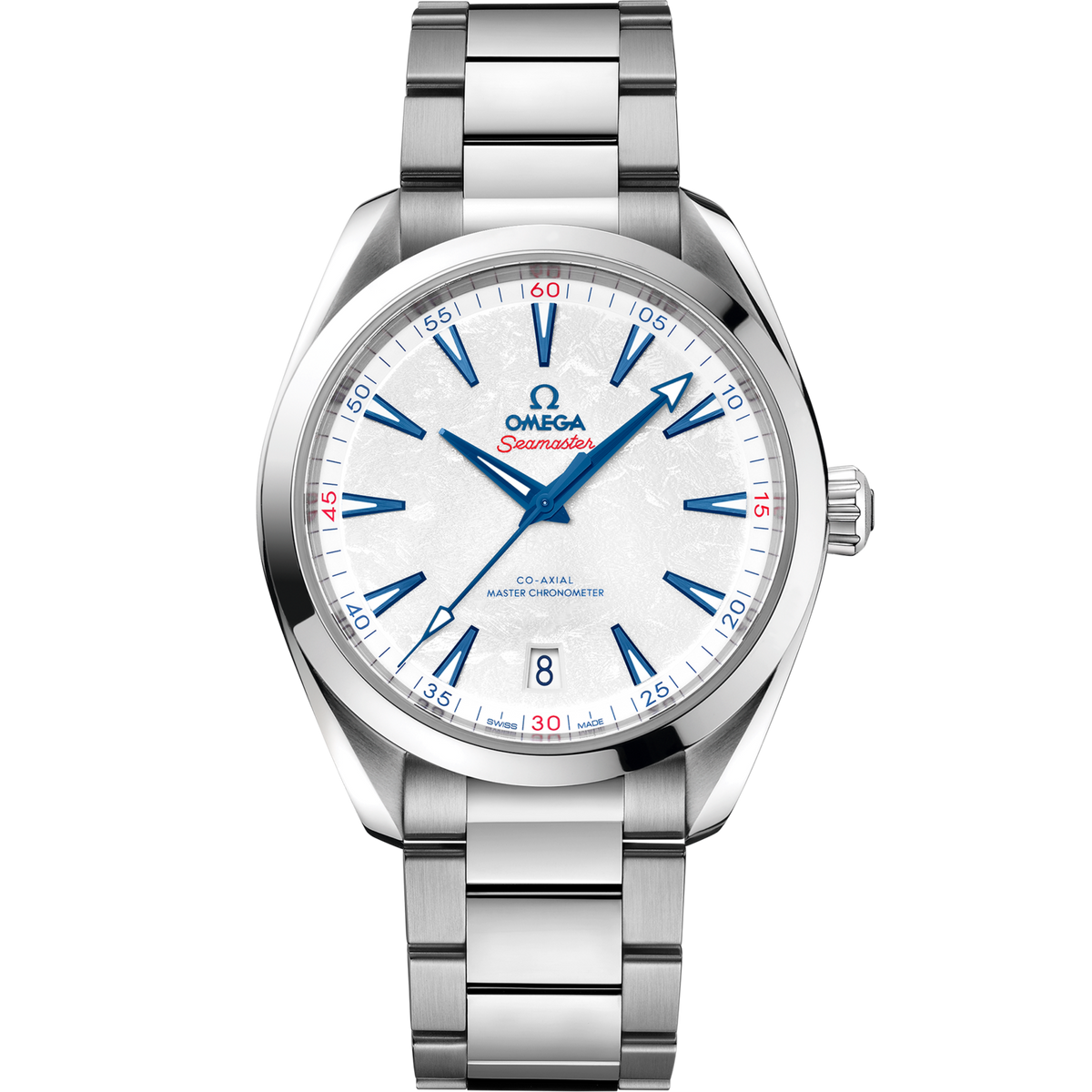 OMEGA Seamaster Aqua Terra 41 mm   White Dial Stainless Steel Bracelet 522.10.41.21.04.001 - WATCHXNYC