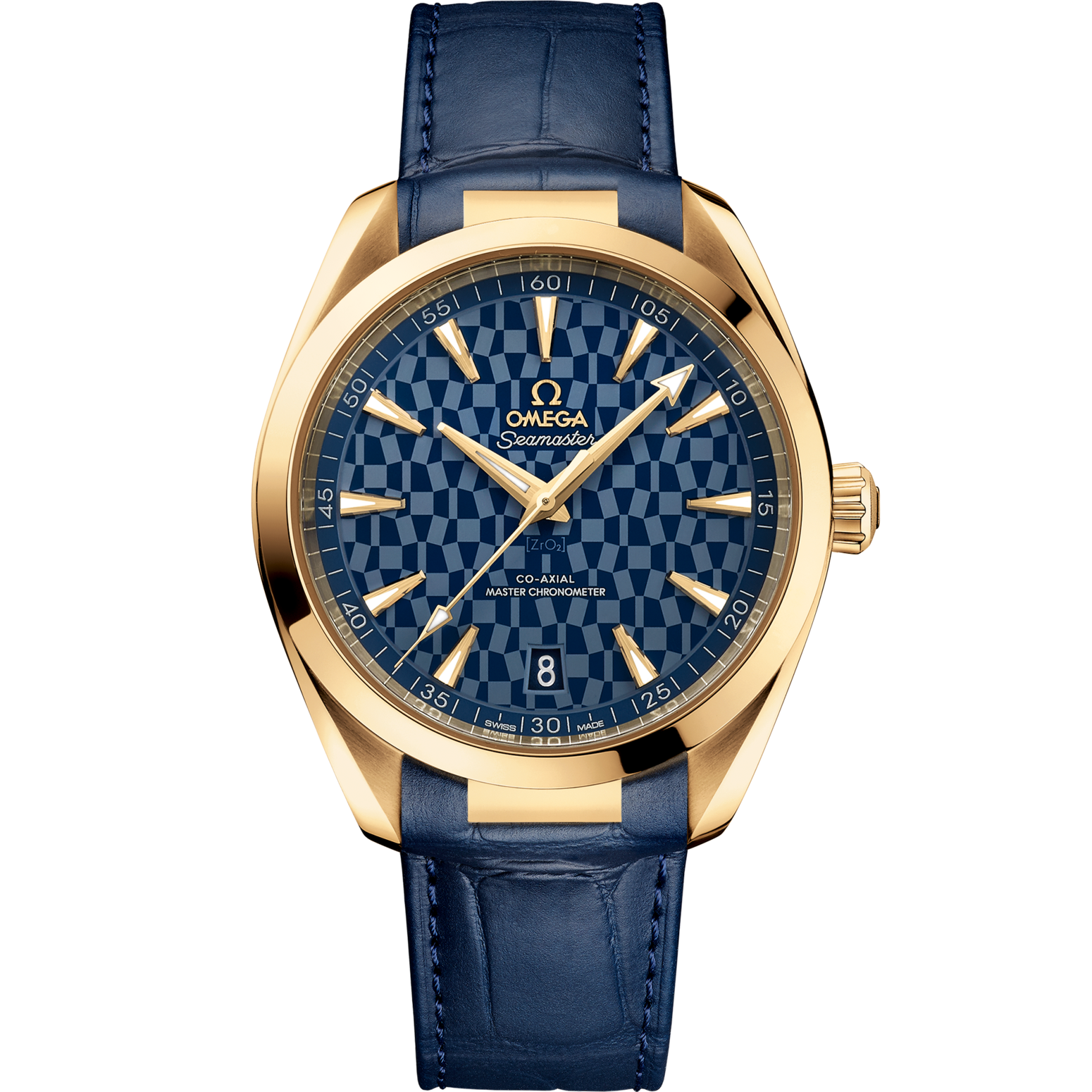OMEGA Seamaster Aqua Terra 41 mm Blue Dial 18k Yellow Gold Strap 522.53.41.21.03.001 - WATCHXNYC