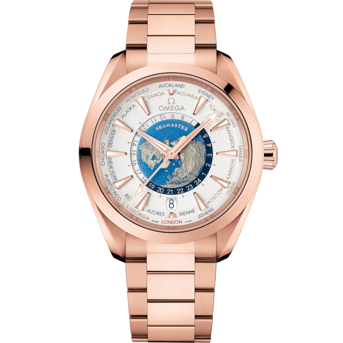 Omega Seamaster Aqua Terra 43mm Silver Dial Sedna Gold 220.50.43.22.02.001 - WATCHXNYC