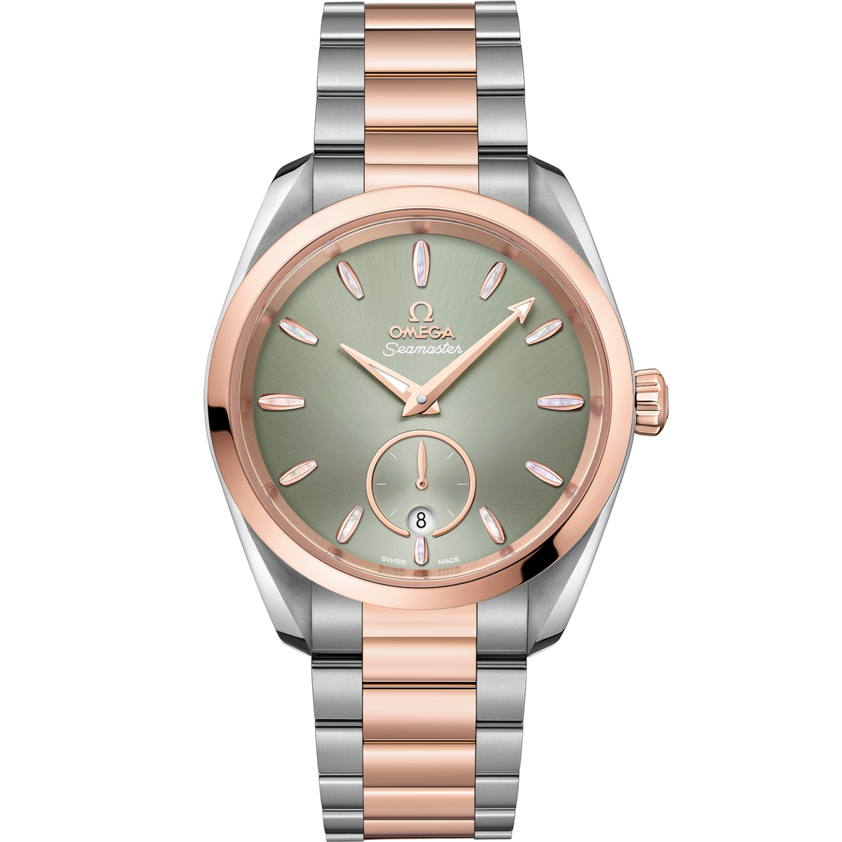 Omega Seamaster Aqua Terra 150M 38 mm Green Dial Stainless Steel and  Sedna™ 18k Rose Gold Bracelet 220.20.38.20.10.001 - WATCHXNYC