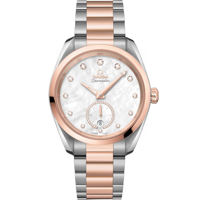 Omega Seamaster Aqua Terra 38mm White Dial Steel & Sedna Gold 220.20.38.20.55.002 - WATCHXNYC