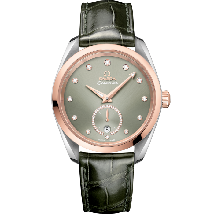 Omega Seamaster Aqua Terra 38mm Green Dial Steel &amp; Sedna Gold 220.23.38.20.60.001 - WATCHXNYC